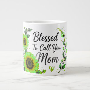 Gesegnet, dich Mama nennen zu dürfen Sonnenblume  Jumbo-Tasse