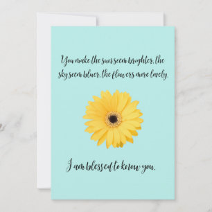 Gesegnet dich zu kennen dankeskarte