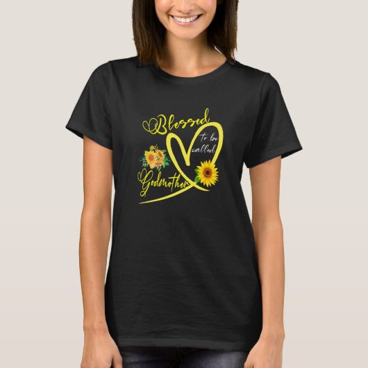 Gesegnet, die Bezeichnung "Godmutter Sonnenblume H T-Shirt (Vorderseite)