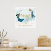 Gesegnet - Die Christliche Schmetterlingsverse der Poster (Küche)