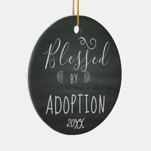 Gesegnet durch Adoption - Pflegesorgfalt, Keramik Ornament (Rechts)