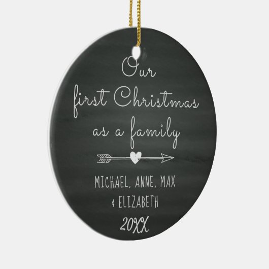 Gesegnet durch Adoptions-erstes Weihnachten, Keramikornament (Rechts)