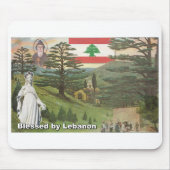 Gesegnet durch der Libanon-Mausunterlage Mousepad (Vorne)