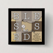 Gesegnet durch die Fülle der Schönheit Button (Vorderseite)