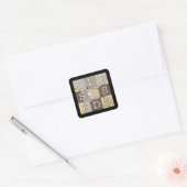 Gesegnet durch die Fülle der Schönheit Quadratischer Aufkleber (Umschlag)