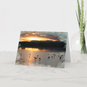 Gesegnet durch Kräne Feiertagskarte