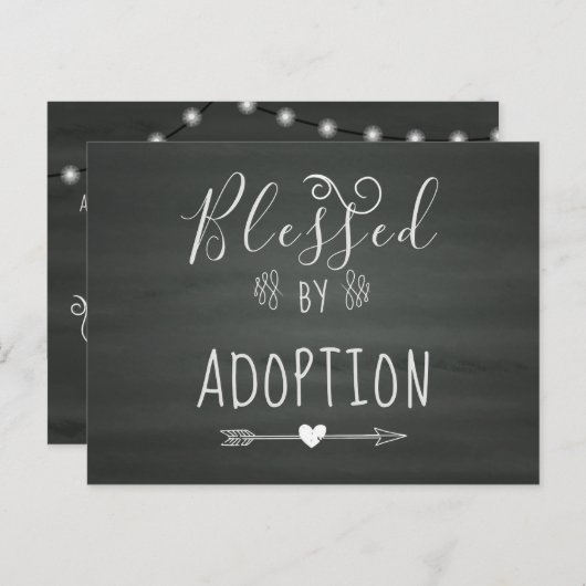 Gesegnet durch Party Einladung der Adoption Ankünd (Vorne/Hinten)