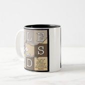 Gesegnet durch Überfluss an der Schönheit Zweifarbige Tasse (Vorderseite Links)