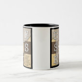 Gesegnet durch Überfluss an der Schönheit Zweifarbige Tasse (Mittel)