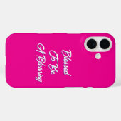 Gesegnet, ein heißes Rosa zu sein Case-Mate iPhone Hülle (Rückseite (Horizontal))