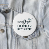 Gesegnet, ein Organspender Empfänger Weiße Runde Button (Beispiel)