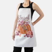 Gesegnet - Fall Pumpkin mit rosa Blume Schürze (InSitu)