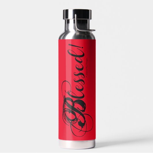 Gesegnet! Flasche (rot/silber) (Links)
