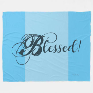 Gesegnet! Fleece Blanket (blau)