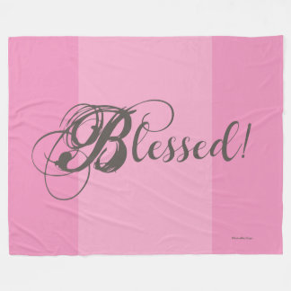 Gesegnet! Fleece Blanket (rosa)