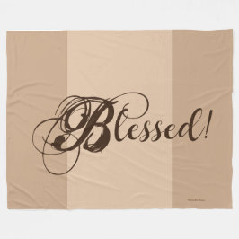 Gesegnet! Fleece Blanket (Tan/Brown)