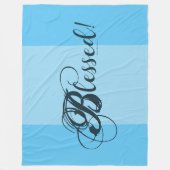 Gesegnet! Fleece-Decke (Blau) Fleecedecke (Vorderseite)