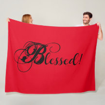 Gesegnet! Fleece-Decke (Rot)