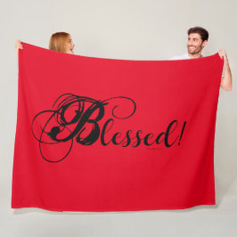 Gesegnet! Fleece-Decke (Rot) Fleecedecke
