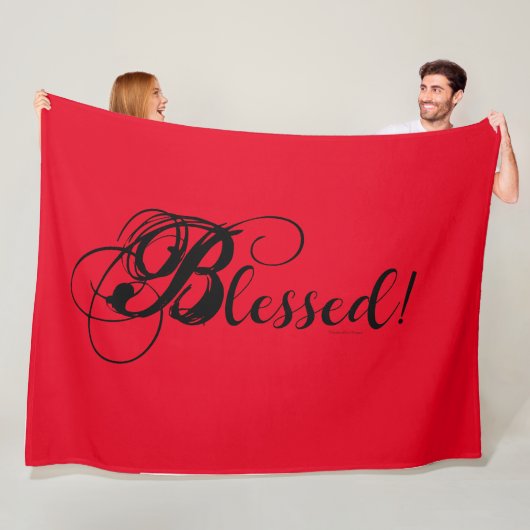 Gesegnet! Fleece-Decke (Rot) Fleecedecke (Beispiel)