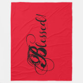 Gesegnet! Fleece-Decke (Rot) Fleecedecke (Vorderseite)