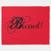 Gesegnet! Fleece-Decke (Rot) Fleecedecke (Vorderseite (Horizontal))