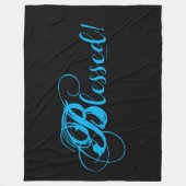 Gesegnet! Fleece-Decke (Schwarz/Blau) Fleecedecke (Vorderseite)