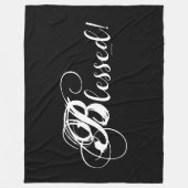 Gesegnet! Fleece-Decke (Schwarz/Weiß) Fleecedecke (Vorderseite)