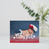 gesegnet | Foto Baby Birth Ankündigung (Stehend Vorderseite)