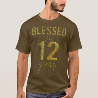 Gesegnet für 12 Jahre alt 12. Geburtstag Weihnacht T-Shirt