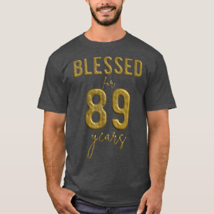 Gesegnet für 89 Jahre alt 89. Geburtstag Weihnacht T-Shirt