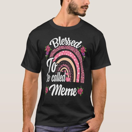 Gesegnet, für Mütter Niedlicher Regenbogen genannt T-Shirt (Vorderseite)