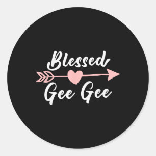 Gesegnet Gee Arrow Herzstück Liebe Niedlich Funny  Runder Aufkleber