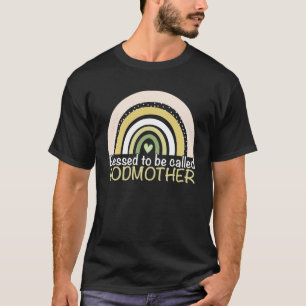 Gesegnet, genannt Godmutter Boho Regenbogen Niedli T-Shirt