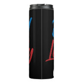 Gesegnet Gerettet von Jesus Thermosbecher (Rückseite)