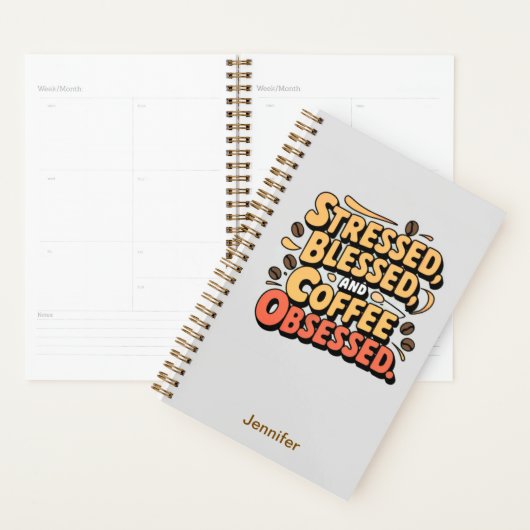 Gesegnet, gesegnet und mit Kaffee besessener Plane Planer (Anzeige)