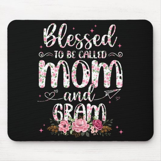 Gesegnet, Gram-Blumenliebhaber Mütter genannt zu w Mousepad (Vorne)