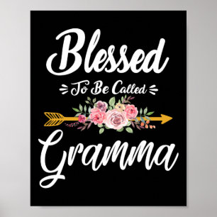 Gesegnet, Gramma Floral Muttertags- zu heißen Poster