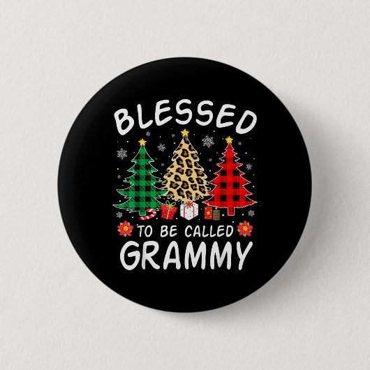 Gesegnet, Grammy-Weihnachtsbaum-Leopard genannt zu Button (Vorderseite)