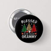 Gesegnet, Grammy-Weihnachtsbaum-Leopard genannt zu Button (Vorne & Hinten)