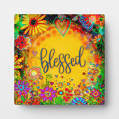 Gesegnet Hübsche florale Whimsical Inspiration Eas Fotoplatte (Vorderseite)