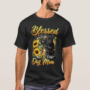 Gesegnet, Hundemama Mops Sonnenblume Mutter genann T-Shirt