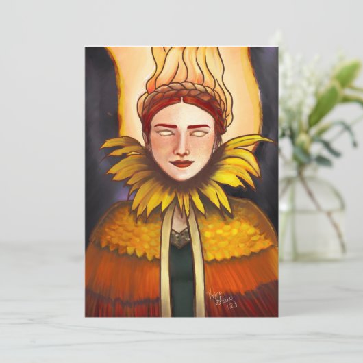 Gesegnet Imbolc! Feiertagskarte (Stehend Vorderseite)