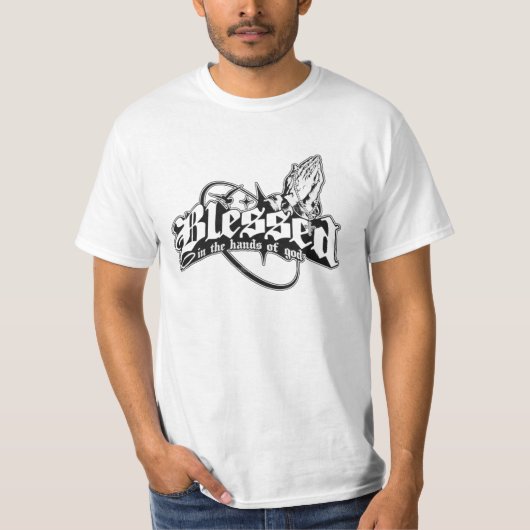 Gesegnet in den Händen Gottes T-Shirt (Vorderseite)