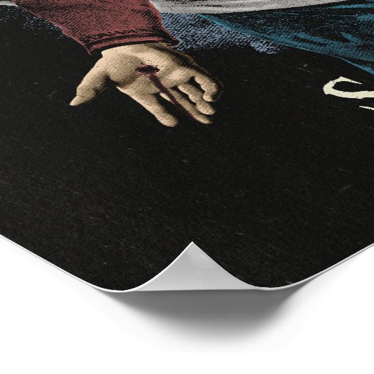 Gesegnet in Flammen - Gotisches Design Poster (Ecke)