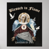 Gesegnet in Flammen - Gotisches Design Poster (Vorne)