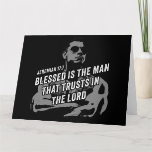 Gesegnet ist der Mann, dem Trump im LORD Jeremia v Dankeskarte