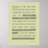 Gesegnet ist derjenige, der dem Herrn vertraut Poster (Vorne)