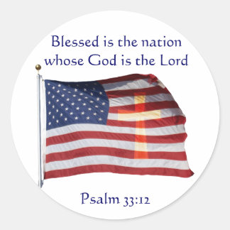 Gesegnet ist die Nation rund Sticker