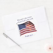 Gesegnet ist die Nation rund Sticker (Umschlag)